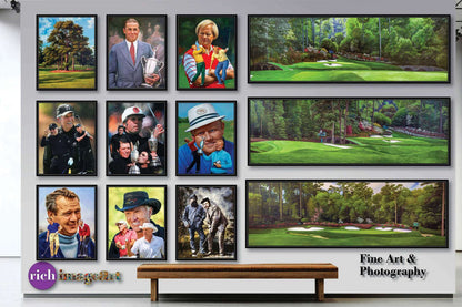 Augusta National Golf Club Course Hole 16 Redbud The Masters Of Augusta painting print Augusta US canvas prints 8x10-40x60in Oil Painting Art Print lithograph art on wall giclee wall art