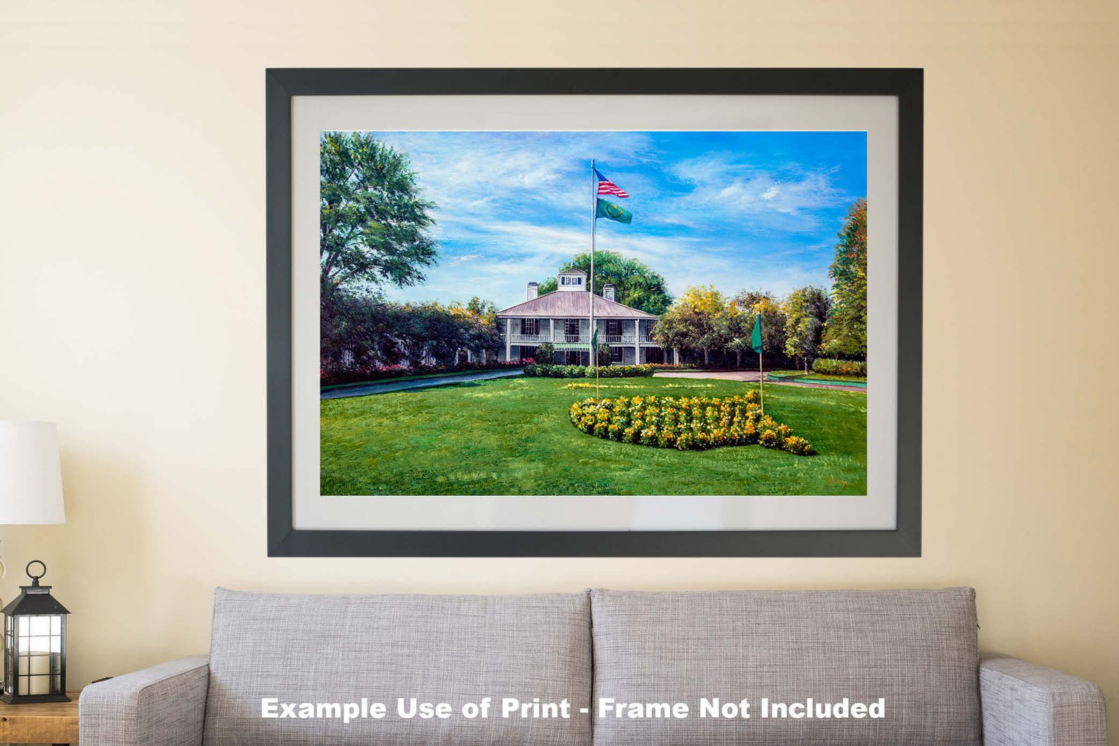Clubhouse Club House Oil Painting Art Print Golf Course Augusta National canvas prints PGA Golf Canvas Prints wall artwork the Masters of Augusta painting print 8x10-40x60in wall art 2x3 orientation landscape horizontal matte paper print with curled edge image poster picture photograph photo fine art print wall hanging.