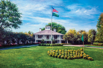 canvas prints Augusta National Golf Course wall art PGA Golf Canvas Prints the Masters of Augusta painting print Clubhouse Club House Oil Painting Art Print 8x10-40x60in painting print art on wall lithograph matte paper poster picture photograph photo fine art print for wall hanging.