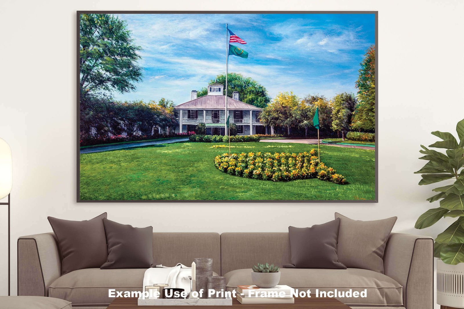 Clubhouse Club House Oil Painting Art Print Augusta National wall art Golf Course canvas prints PGA Golf Canvas Prints the Masters of Augusta 8x10-40x60in oil painting giclee painting print