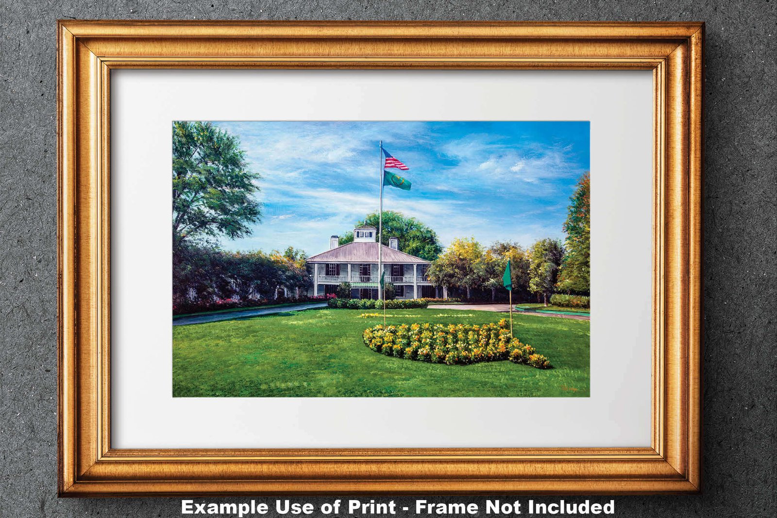 giclee Clubhouse Club House Oil Painting Art Print Augusta National lithograph painting print wall decor art on wall 8x10-40x60in the Masters of Augusta PGA Golf Canvas Prints Golf Course wall art