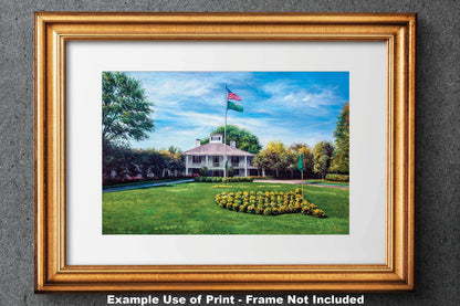 giclee Clubhouse Club House Oil Painting Art Print Augusta National lithograph painting print wall decor art on wall 8x10-40x60in the Masters of Augusta PGA Golf Canvas Prints Golf Course wall art