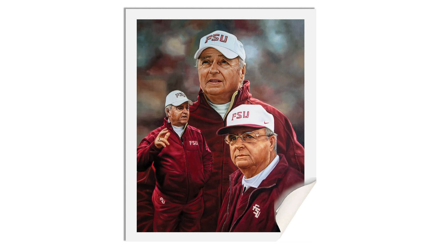 Seminoles artwork oil painting Bobby Bowden giclee wall art Florida State College Football Team Head Coach FsuBwdn1AM3