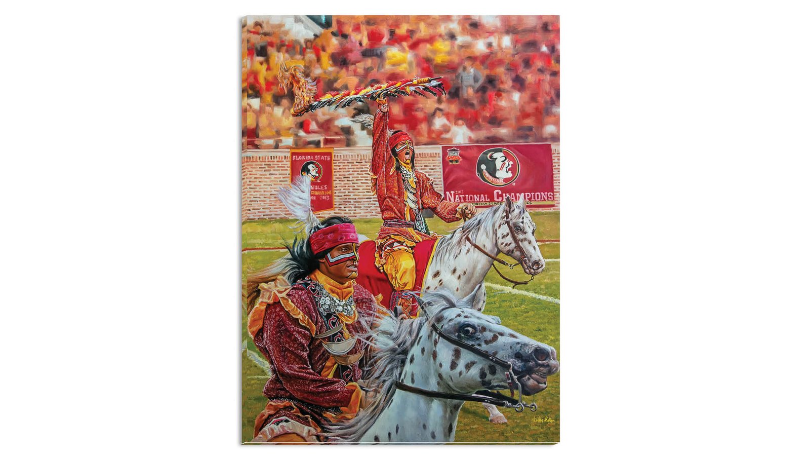 Chief Osceola giclee painting print Renegade artwork giclee FSU Mascot Florida State Seminoles FsuChief1AM3