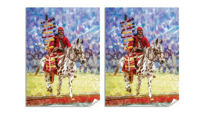Florida State Seminoles oil painting lithograph Chief Osceola wall art Renegade FSU Mascot College Football Team Renegade FSUchief1RiD