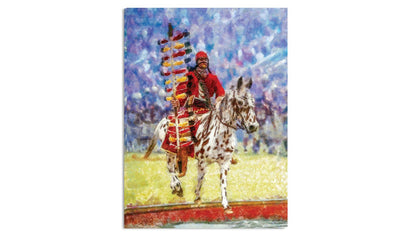 Chief Osceola giclee painting print Renegade artwork giclee FSU Mascot Florida State Seminoles FSUchief1RiD