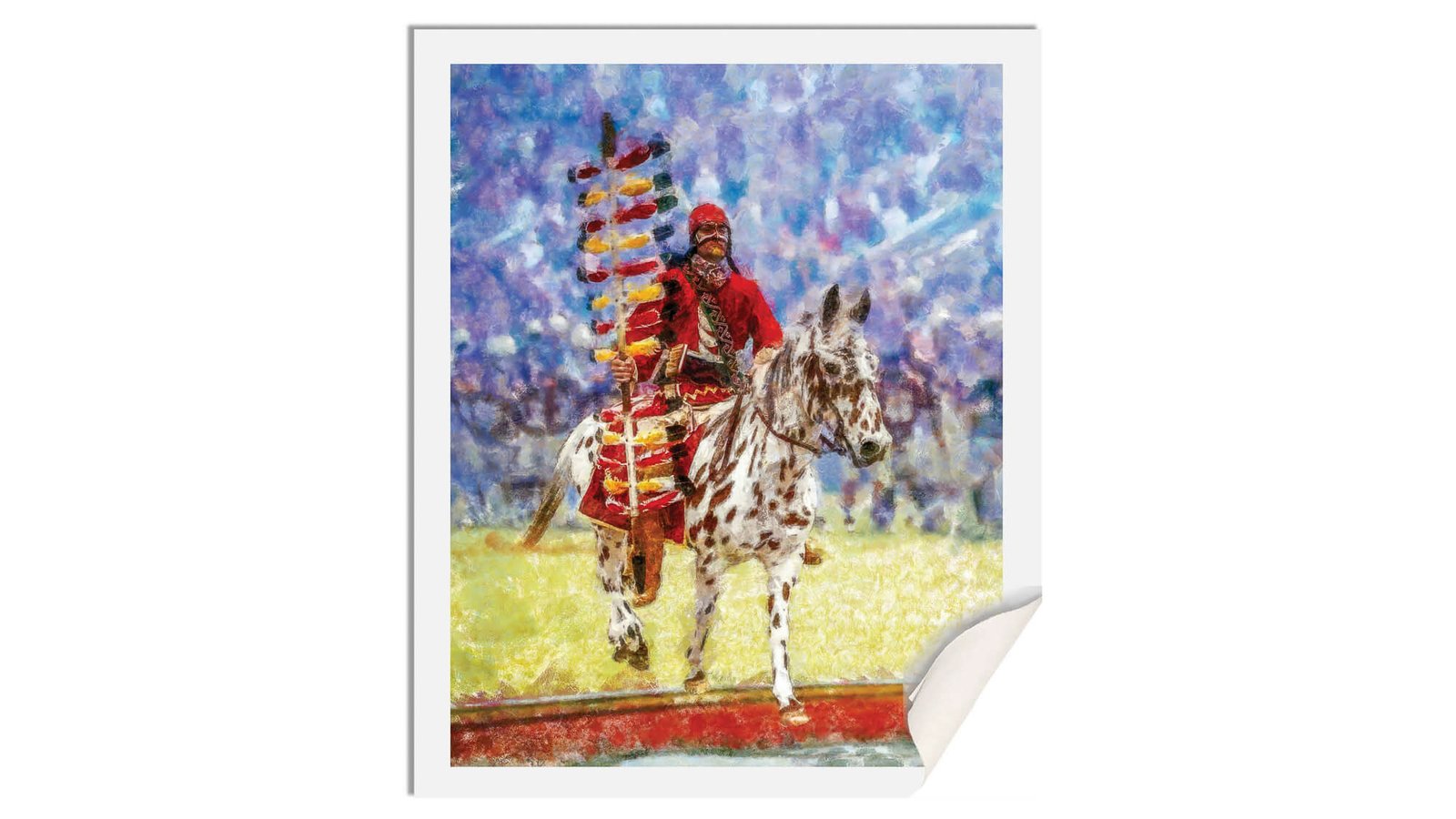Florida State Seminoles artwork oil painting Chief Osceola giclee wall art FSU Mascot College Football Team Renegade FSUchief1RiD