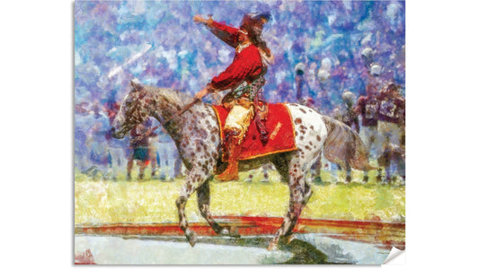 FSU Mascot College Football Team wall art Chief Osceola canvas prints lithograph Florida State Seminoles Renegade FSUchief2RiD