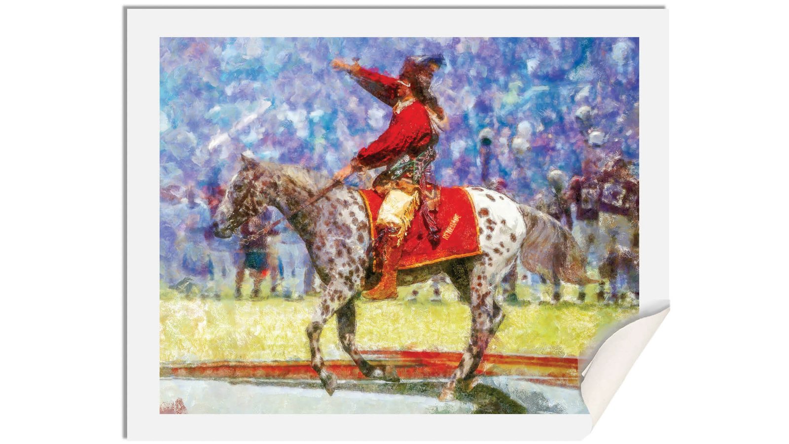 Florida State Seminoles artwork oil painting Chief Osceola giclee wall art FSU Mascot College Football Team Renegade FSUchief2RiD