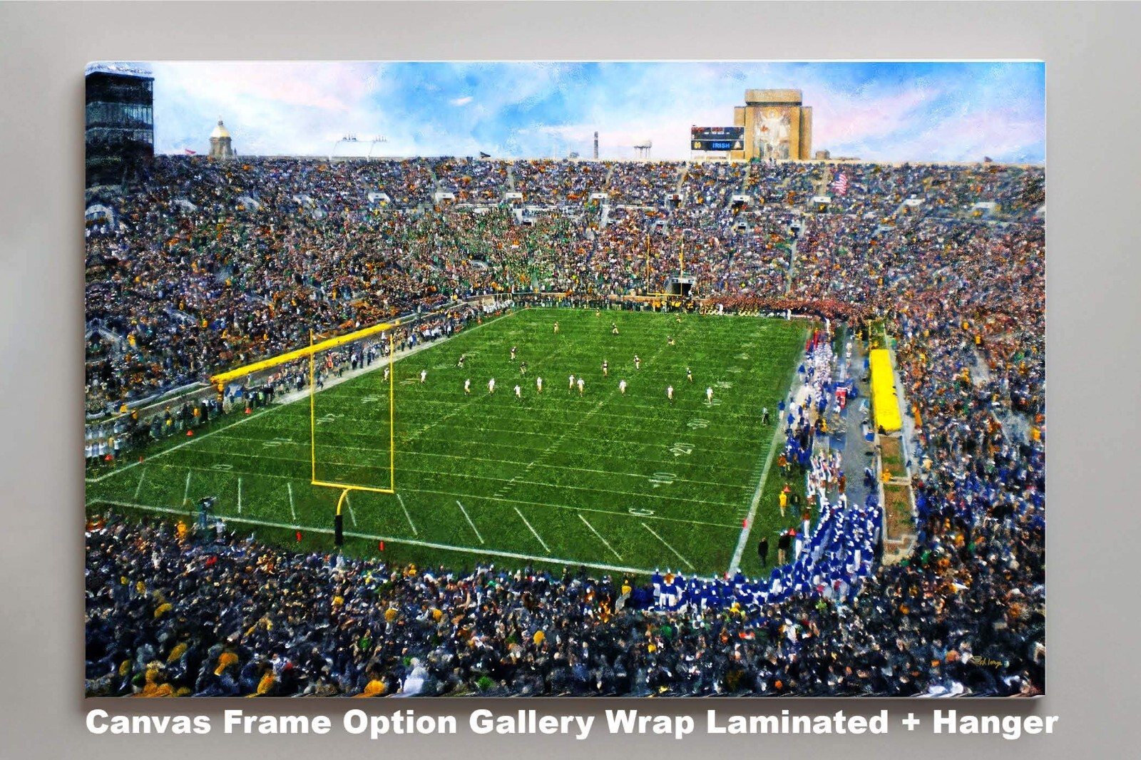 Notre Dame Stadium Fighting Irish NCAA College Football 1MC1 Art Touchdown Jesus Rich image Art