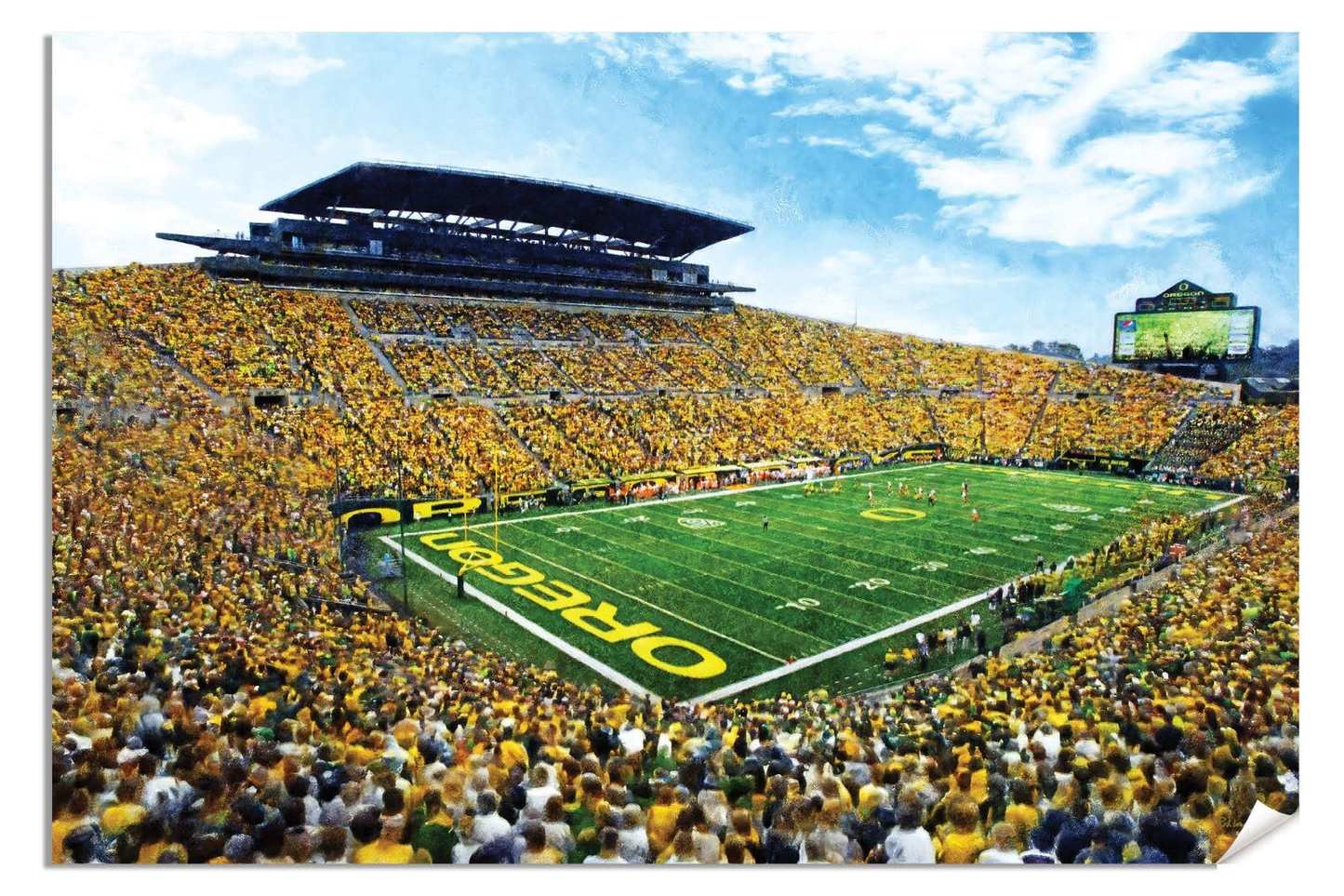 Oregon Football Autzen Stadium NCAA College Football Oregon Ducks 2MC1 Art Rich image Art