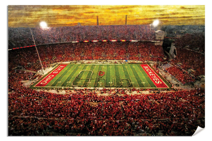 OSU Football Ohio Stadium Buckeyes NCAA College Football 1MC1 Art Rich image Art