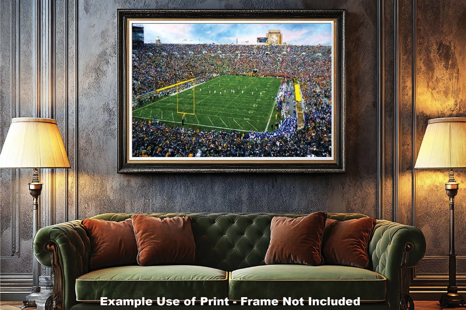 Notre Dame Stadium Fighting Irish NCAA College Football 1MC1 Art Touchdown Jesus Rich image Art