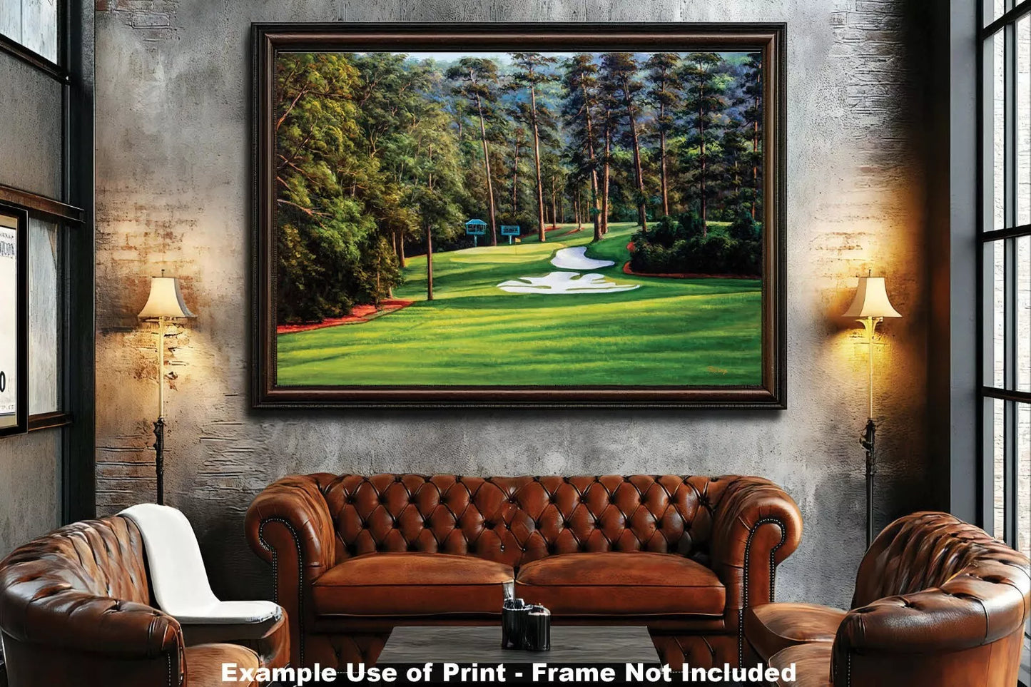 Augusta National Golf Hole 10 Camellia Masters 10Ri1 Painting Wall Art Print Rich image Art