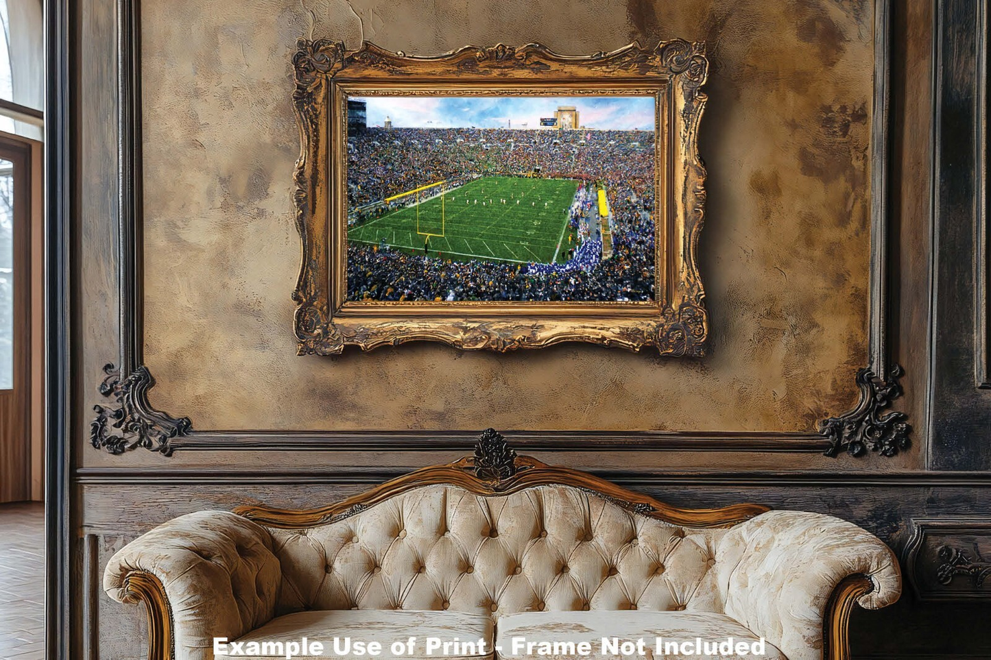 Notre Dame Stadium Fighting Irish NCAA College Football 1MC1 Art Touchdown Jesus Rich image Art