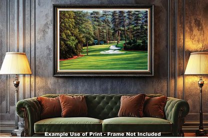 Augusta National Golf Hole 10 Camellia Masters 10Ri1 Painting Wall Art Print Rich image Art