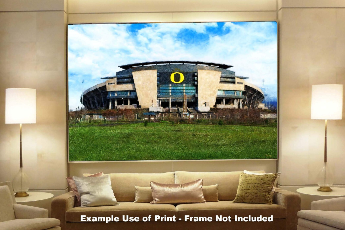 Oregon Ducks Autzen Stadium NCAA College Football 1MC1 Art Oregon Football Rich image Art