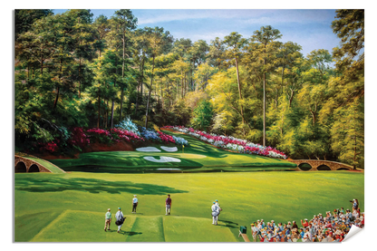 Augusta National Golf Hole 12 Golden Bell PGA RiOil05 Oil Painting Wall Art Print Rich image Art