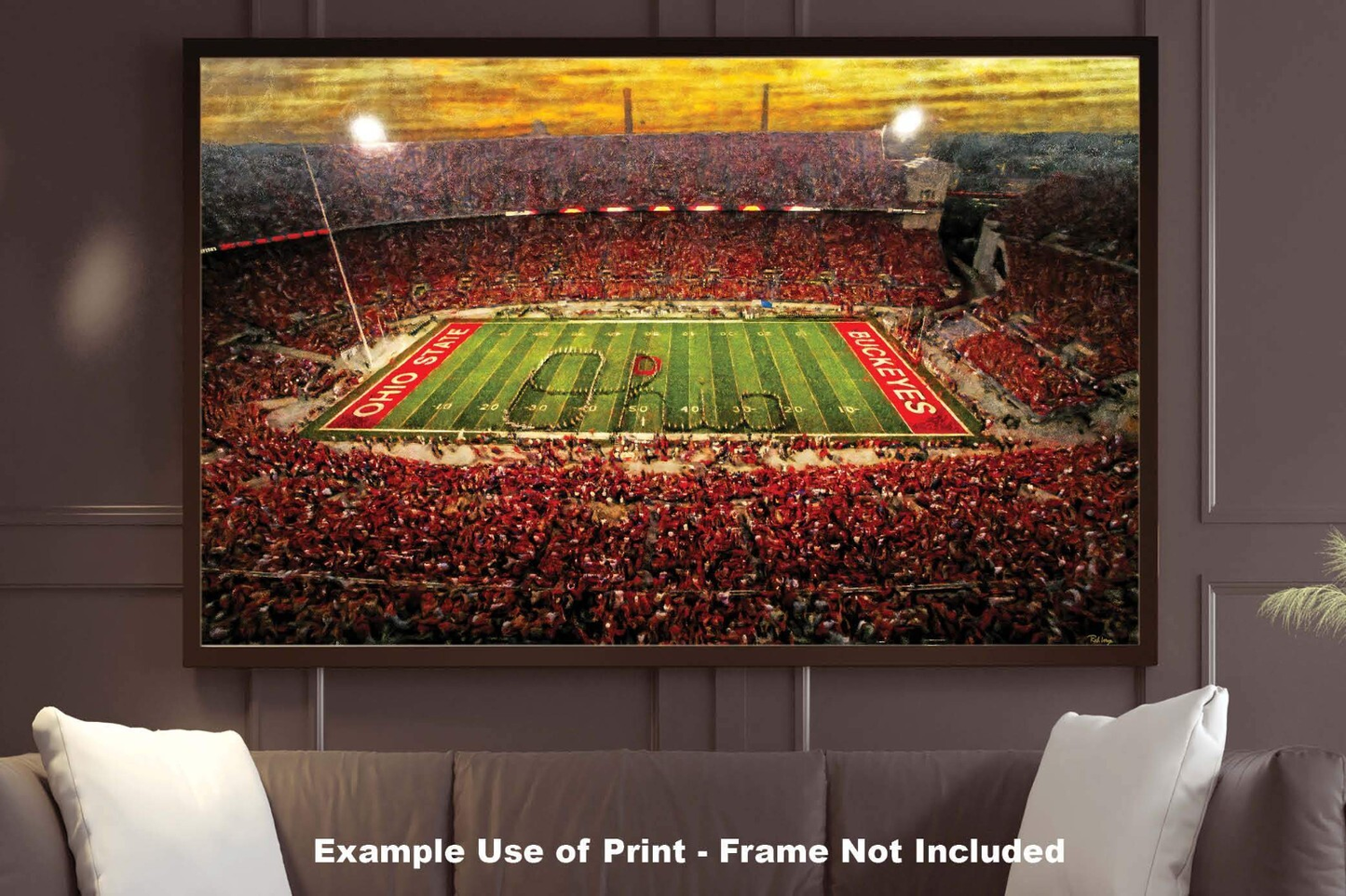 OSU Football Ohio Stadium Buckeyes NCAA College Football 1MC1 Art Rich image Art