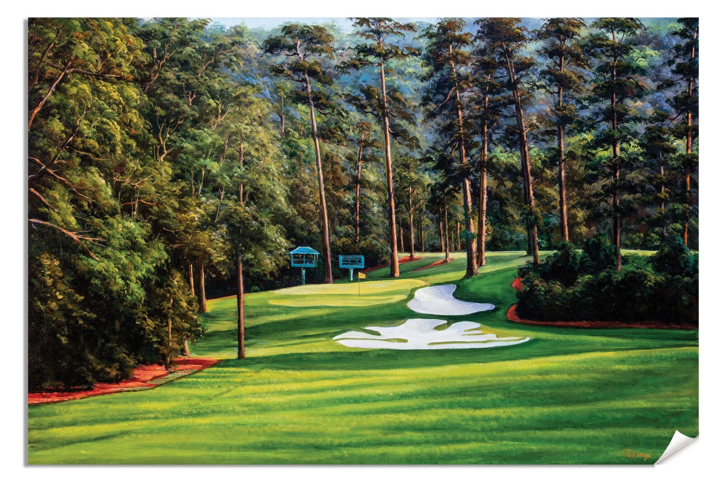 Augusta National Golf Hole 10 Camellia Masters 10Ri1 Painting Wall Art Print Rich image Art