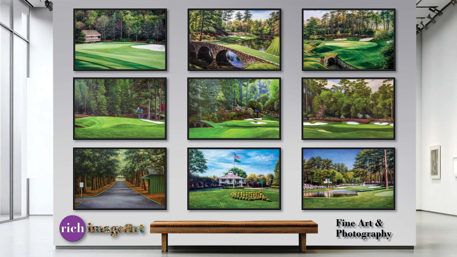 Augusta National Golf Hole 12 Golden Bell PGA RiOil05 Oil Painting Wall Art Print Rich image Art