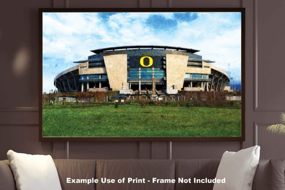 Oregon Ducks Autzen Stadium NCAA College Football 1MC1 Art Oregon Football Rich image Art