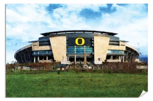 Oregon Ducks Autzen Stadium NCAA College Football 1MC1 Art Oregon Football 16x20in Matte Paper Print Rich image Art